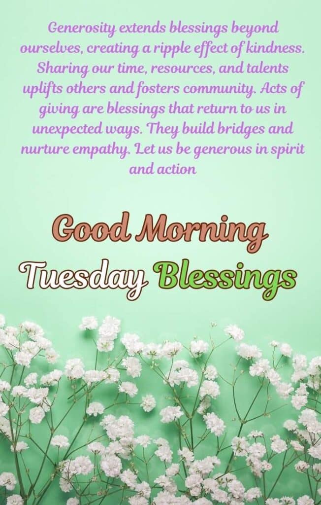 Good Morning Tuesday Blessings