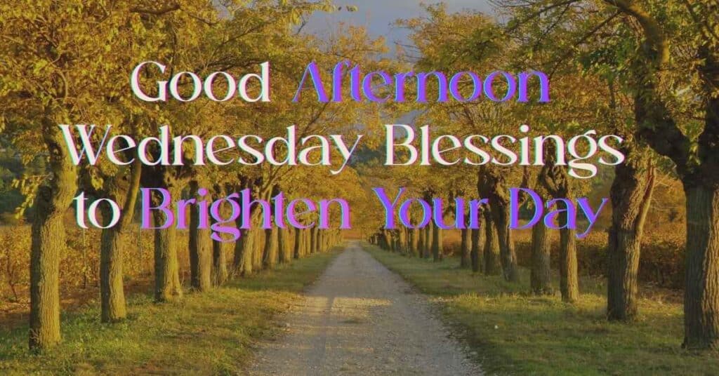 Good Afternoon Wednesday Blessings
