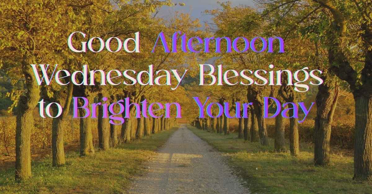 Good Afternoon Wednesday Blessings