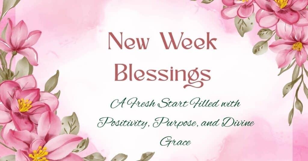 New Week Blessings