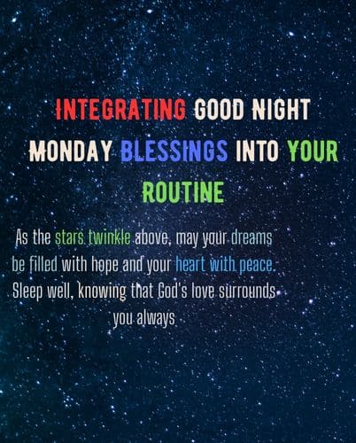 Good Night Monday Blessings