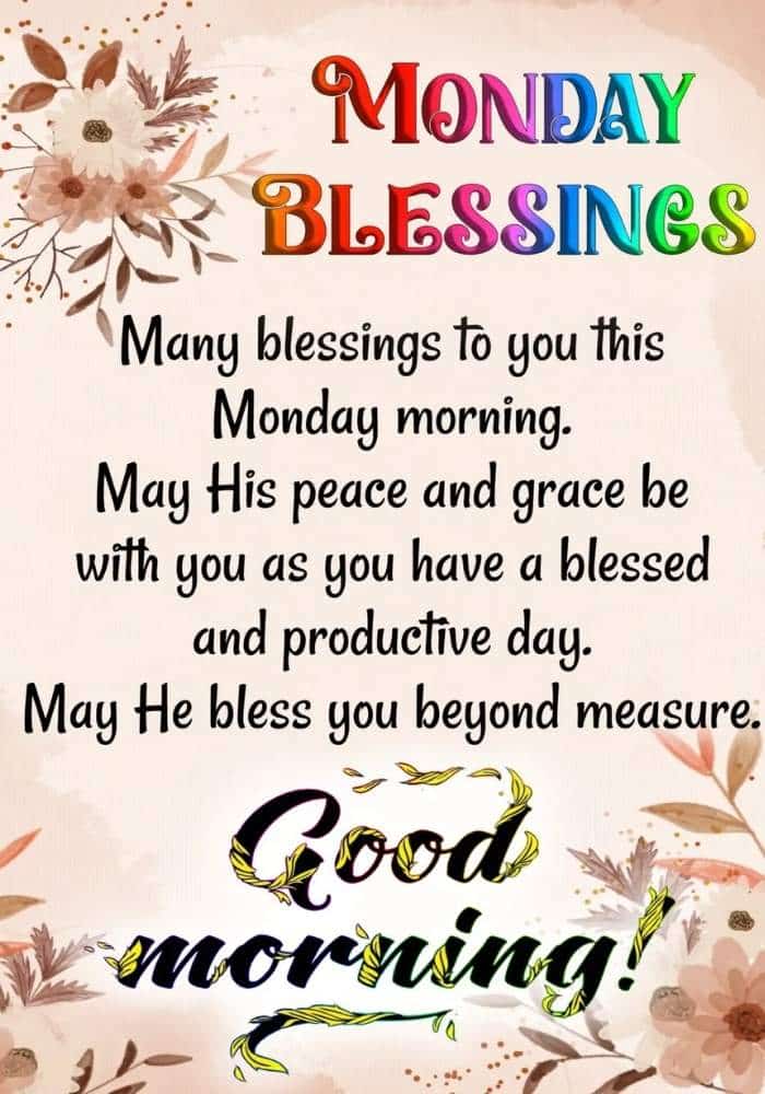 Good Morning Monday Blessings