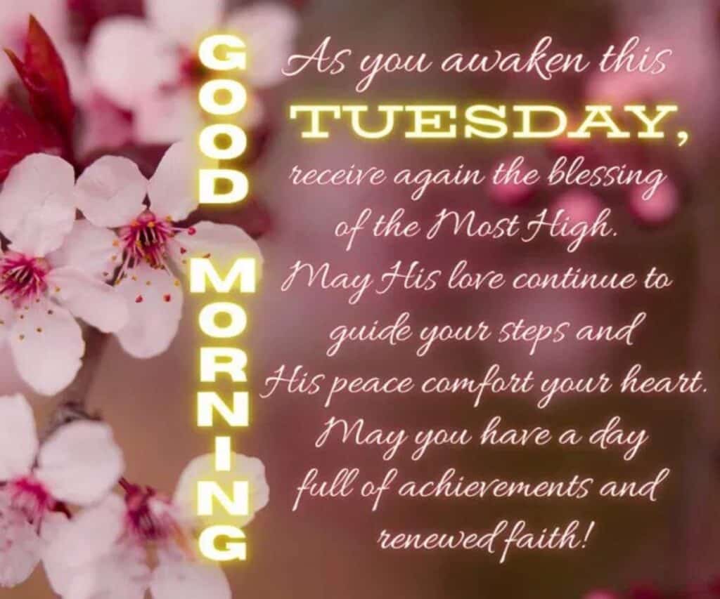 Good Morning Tuesday Blessings, 
