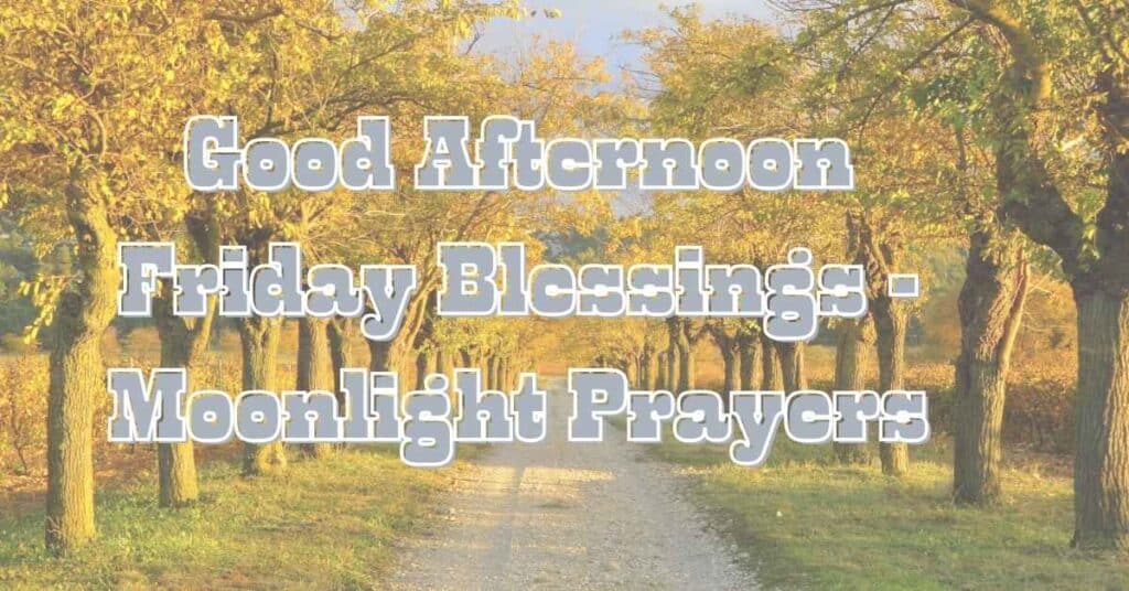 Good Afternoon Friday Blessings