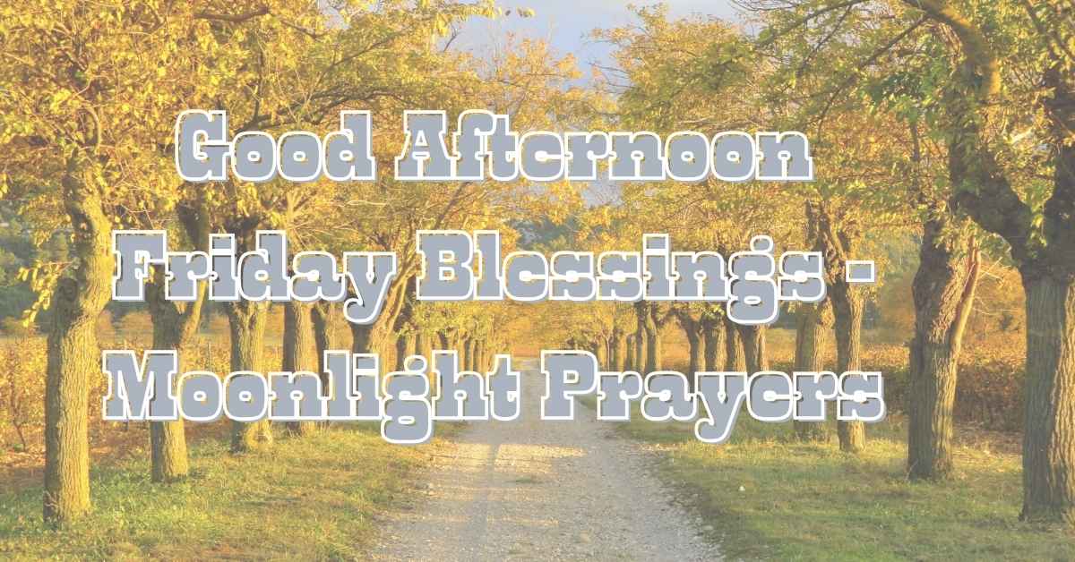 Good Afternoon Friday Blessings
