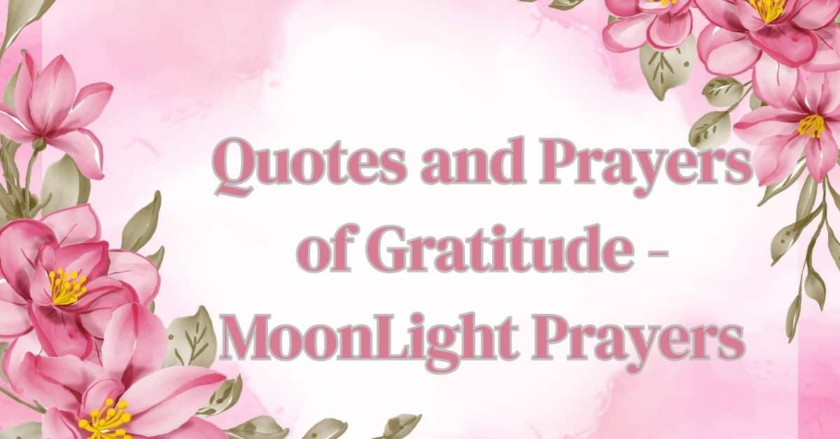 Quotes and Prayers of Gratitude - MoonLight Prayers