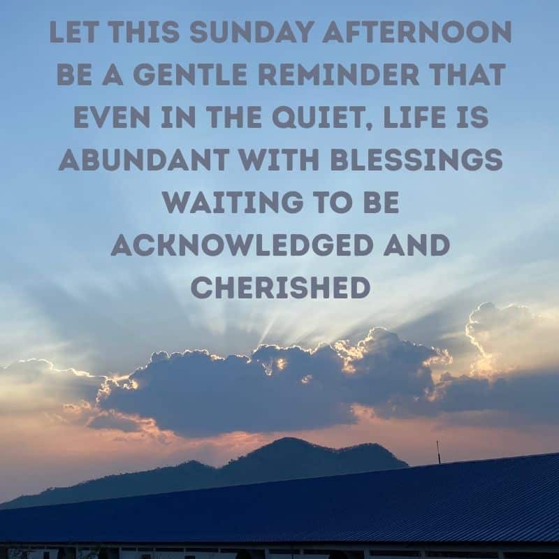 Good Afternoon Sunday Blessings
